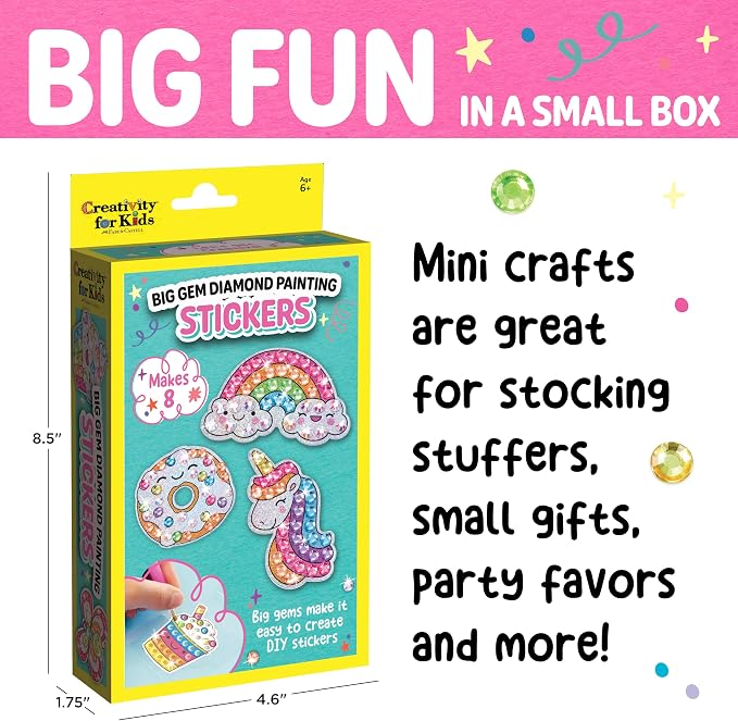 Creativity for Kids Big Gem Diamond Painting Stickers Mini Craft Kit: Create 8 - Image 8