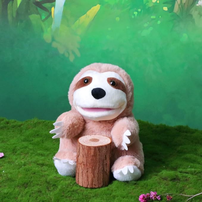 Easfan Sloth Hand Puppet with Movable Mouth Interactive Storytelling Cute Soft - Image 7