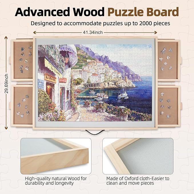 ALL4JIG 2000 Pieces 2-in-1 Tilting&Rotating Puzzle Board - Image 2