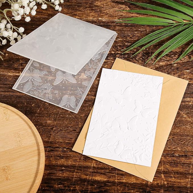 3D Embossing Folders, Textured Flowers Leaves Embossed Template 5x7 Inch - Image 5
