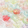 40pcs Flower Shape Beads Transparent Electroplate Flower Bead Color Lily Beads by CYEENUT