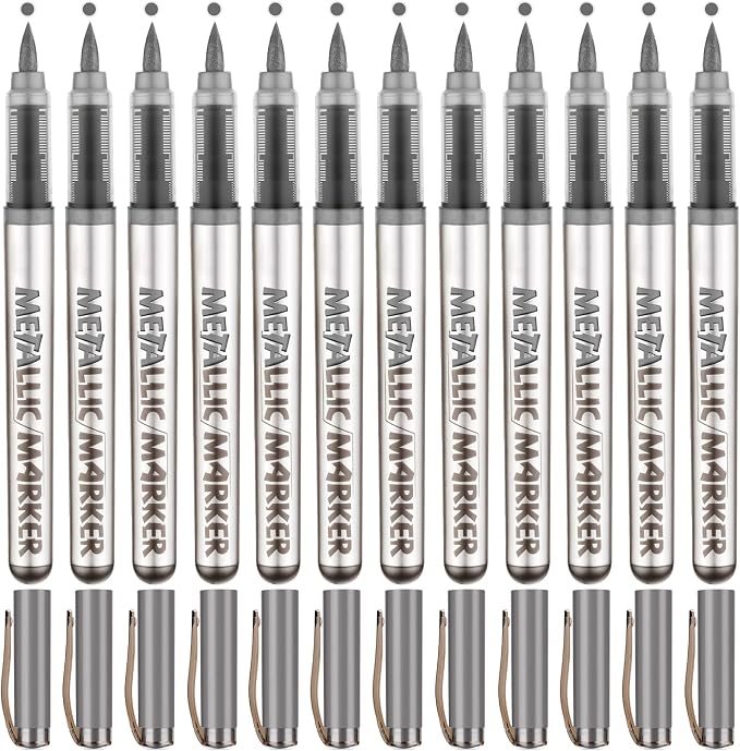 Metallic Acrylic Paint Markers, Fabric Paint, DIY Crafts by YWPXSN