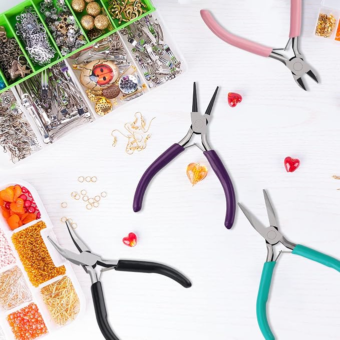 URSKYTOUS 4Pcs Jewelry Pliers Set Jewelry Making Pliers Tools Kit Include - Image 8
