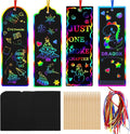 AUGSUN 96 Set Magic Scratch Rainbow Bookmarks Making Kit by AUGSUN
