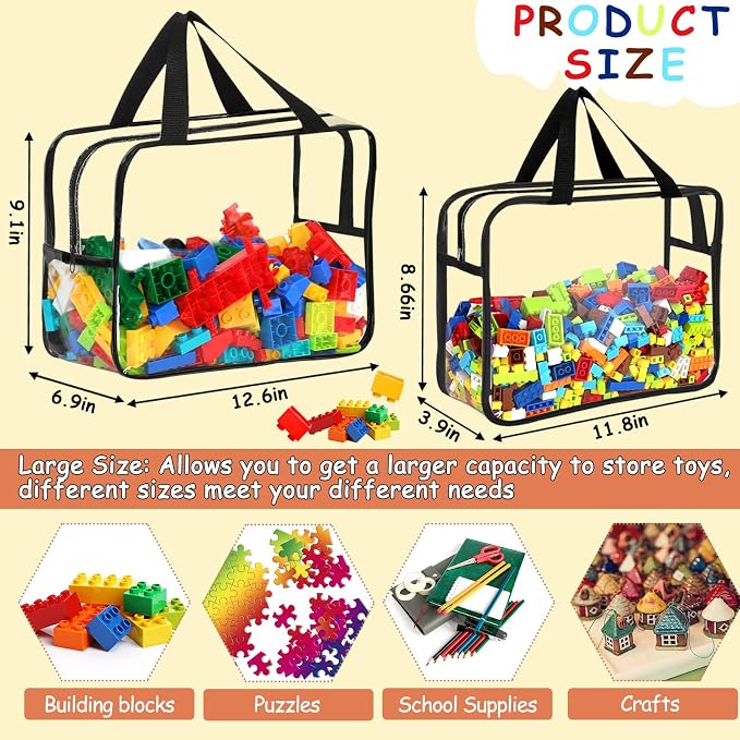 6 Packs Large Toy Storage Bags - Image 2
