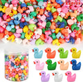 GWAHSA 240pcs Mini Ducks, Tiny Resin Duck Figurines Colorful Plastic Small by GWAHSA