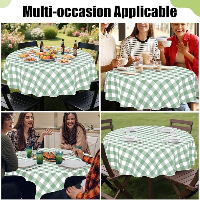 Smiry Plastic Table Cloth, Waterproof Vinyl Tablecloth - Image 6