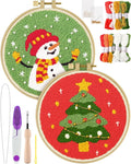 ERKOON Christmas Punch Needle Kit Adults Beginners, Needling Punch Project by ERKOON