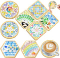 UXORSN 8 Sets DIY Mosaic Tiles for Crafts Mixed Color Glass Mosaic Kit by UXORSN