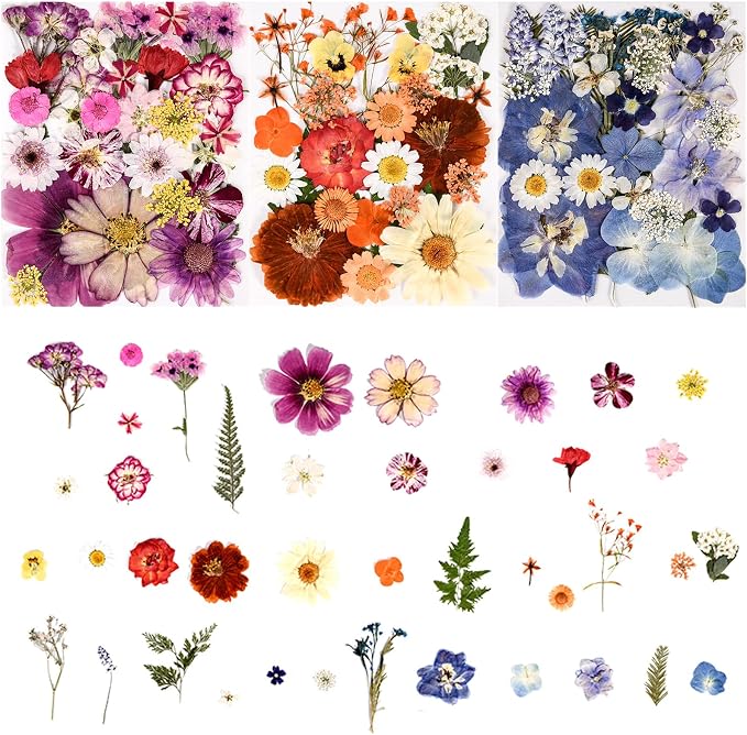 110+PCS Pressed Flowers for Resin molds Real Dried Flower Leaves for Resin - Image 5