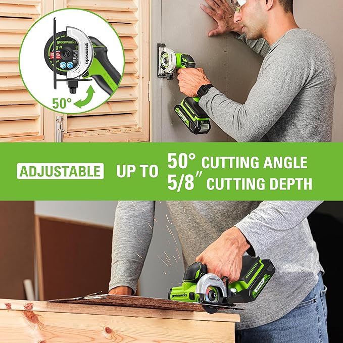 Greenworks 24V Brushless Cordless Compact Cut-Off Tool Bare Tool, With Extra 3 in. Cut-Off Wheels (3-Pack)