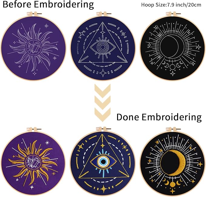 Louise Maelys 3 Set Tarot Embroidery Kits - Image 3