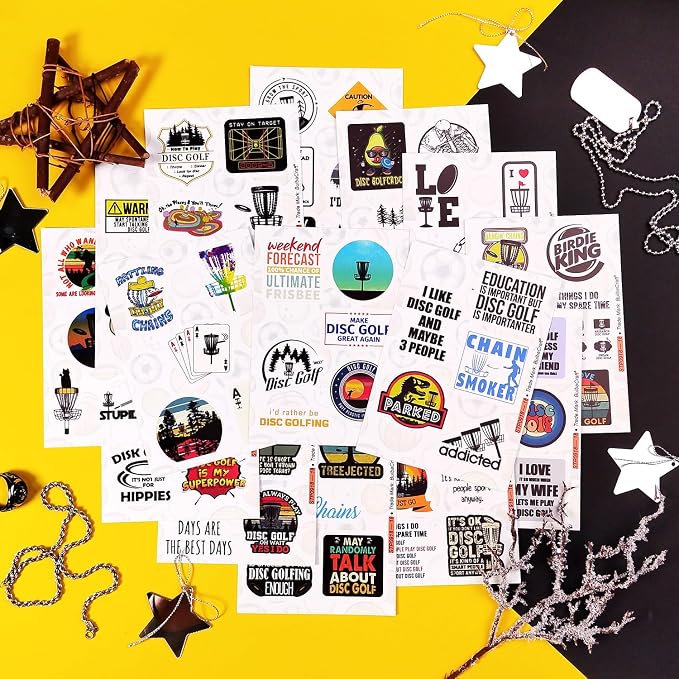 BulbaCraft 100Pcs Funny Disc Golf Stickers Decals - Image 8