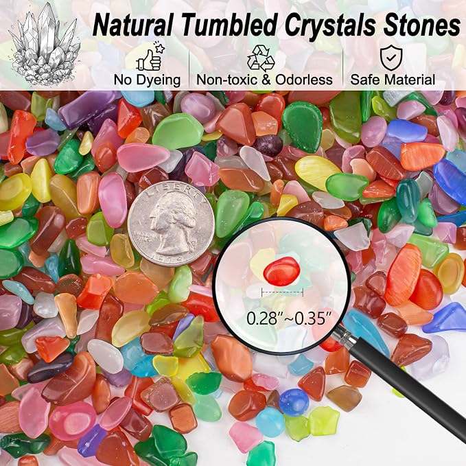 3 Lb Cat Eye Stones Aquarium Gravel Rocks - Image 2