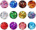 12 Assorted Colors 3mm Holographic Extra Chunky Hexagon Glitter by LICOOL+GLITTER