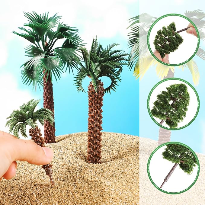 Thiccywoov 40 Pcs Diorama Supplies Kit Include 32 Rainforest Miniature Trees - Image 5