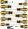 Amartisan 10-Piece Magnetic Screwdrivers Set, 5 Phillips and 5 Slotted Tips Professional Cushion Grip Screwdriver Set