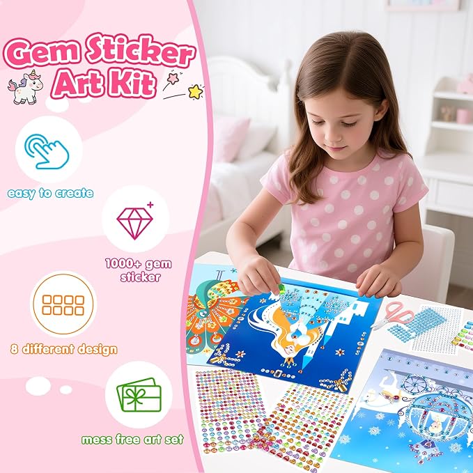 Gem Art Sticker Kit, Diamond Art Sticker Crafts - Image 5