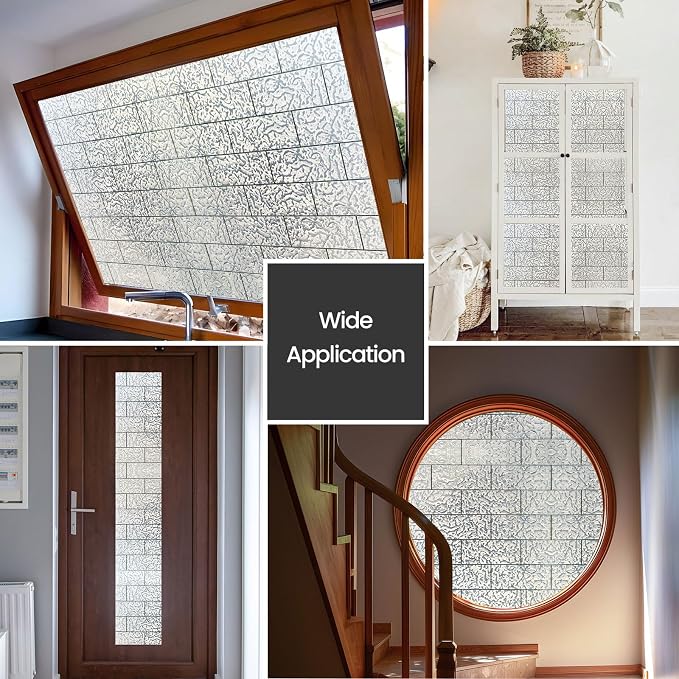 ADD.HERES Window Privacy Film, Frosted Glass Decorative Static Cling, Removable - Image 6