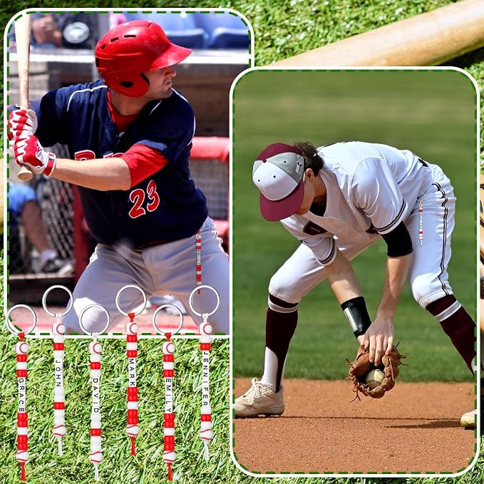 Landical 564 Pcs Baseball Keychain Making Kit DIY Baseball Bead Key Chain Craft - Image 4