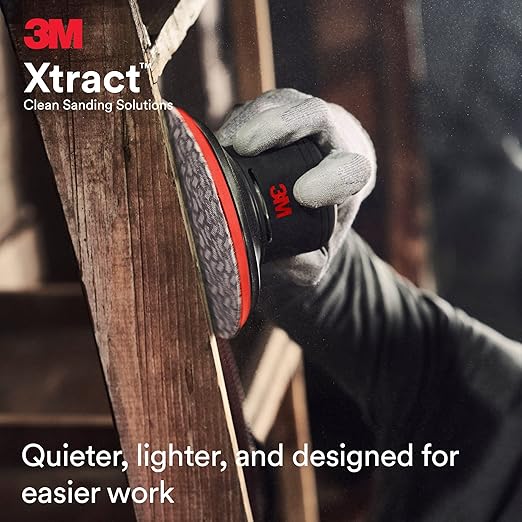 3M Random Orbital Sander, Xtract Pneumatic 88960, 6 in, Self-Generated Vacuum, 3/8 in Orbit, Ergonomic and Lightweight ROS, 209W Motor, Dust Extraction