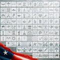 Fainne 100 Pcs 2 Inch Stencils Small Stencils by Fainne