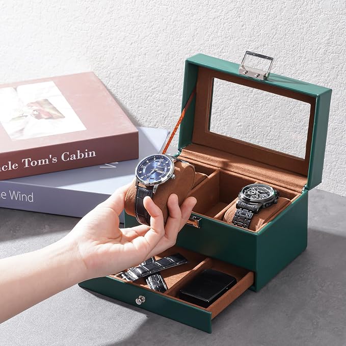 ProCase Watch Box, 3 Slot Watches Display Case - Image 4