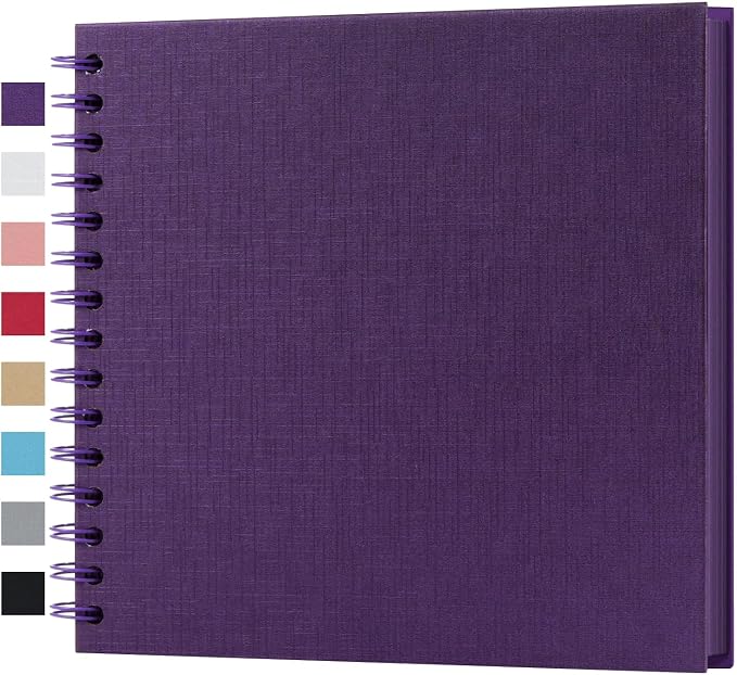 potricher 8 x 8 Inch DIY Scrapbook Album 40 Pages Hardcover Kraft Paper Scrap by potricher