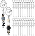 Tondiamo 24 Pcs Beadable Keychain Bars Bulk Beads by Tondiamo