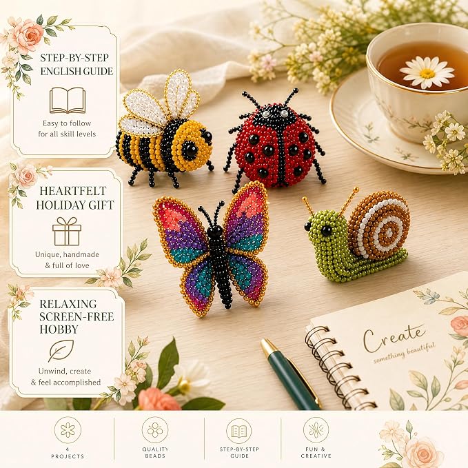 MSOSRIR 3D Beaded Animal Kit, Upgraded Bead Embroidery Kit - Image 8