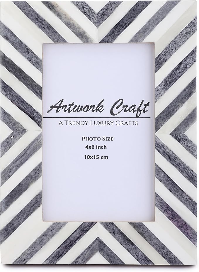 Picture Photo Frame Chevron Herringbone Art Inspired Vintage Table-Top/Wall by ArtworkCraft