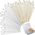 600 Pieces 2 Inch Eye Pins for Jewelry Making DIY, Straight Pins Jewelry Making by BOYIVI