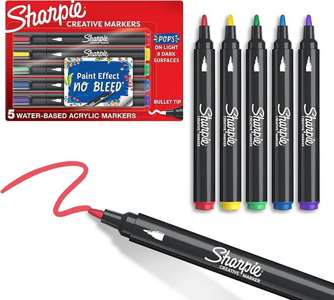 Sharpie Creative Markers, Water-Based Acrylic, Bullet Tip, Kids Activity by Unknown