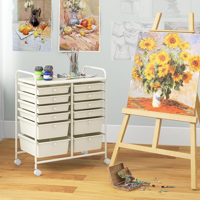 BECOMFORT 12-Drawer Rolling Cart - Image 3