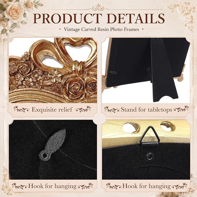 Wonderjune 11 Pcs Vintage Picture Frames Set - Image 4