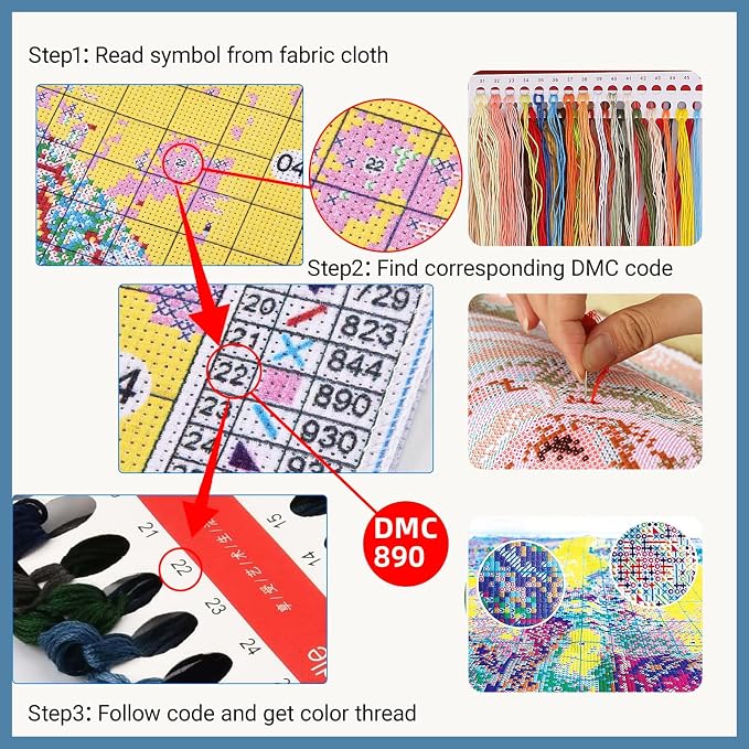 HKLIOPU Stamped Cross Stitch Kits - Image 3