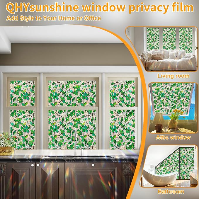 Window Privacy Film Stained Glass Window Film Rainbow Window Film Window clings - Image 6