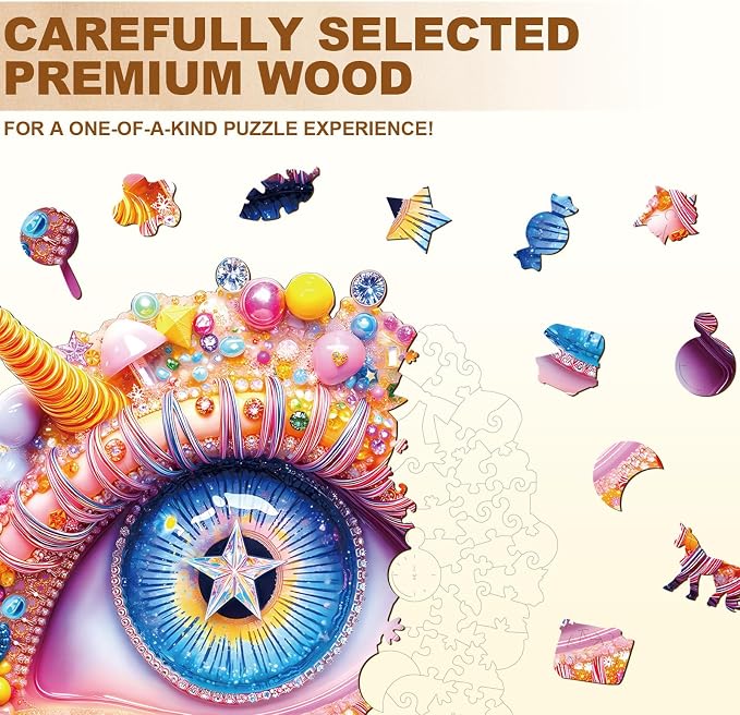 Fable Eye Puzzles Adults Gifts Wooden 100 Pieces 8.5 * 8.1in - Image 3