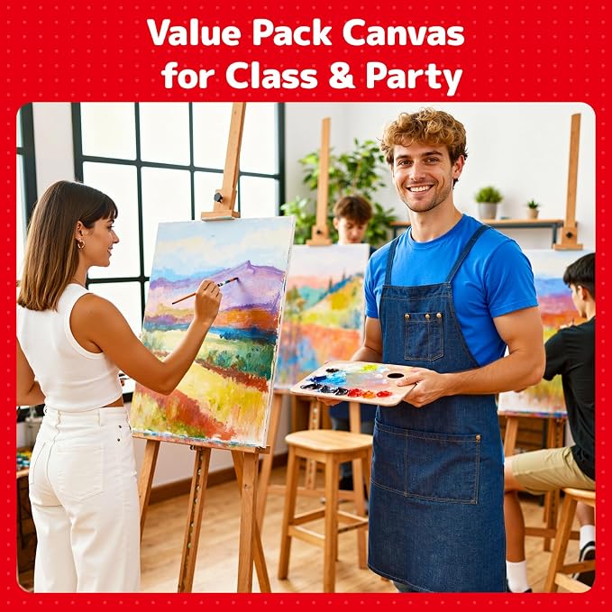 Simetufy 32 Pack 12x16 inch Large Flat Canvas Boards - Image 7