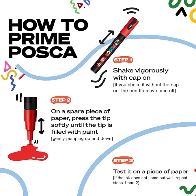 uni POSCA PC-5M Water-Based Paint Markers, Reversible Medium Tip, Cool Tone - Image 4