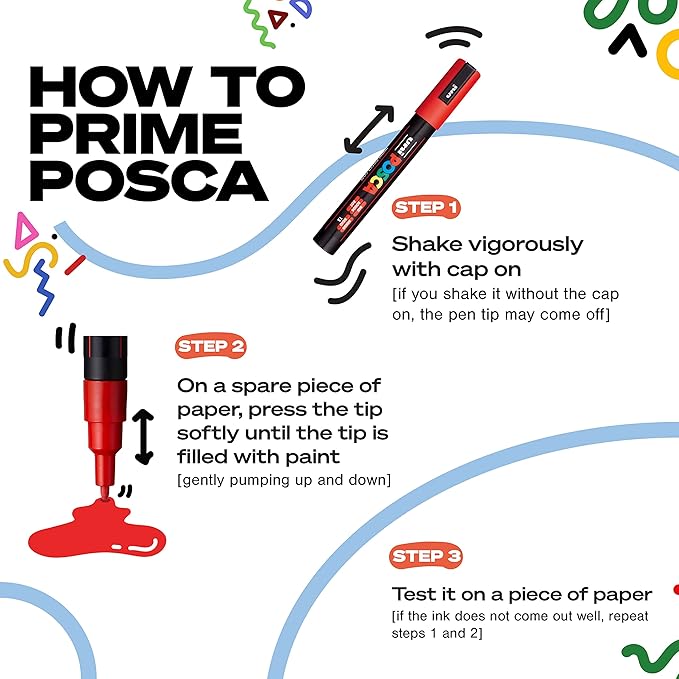 uni POSCA PC-5M Water-Based Paint Markers, Reversible Medium Tip, Earthtone Ink - Image 4