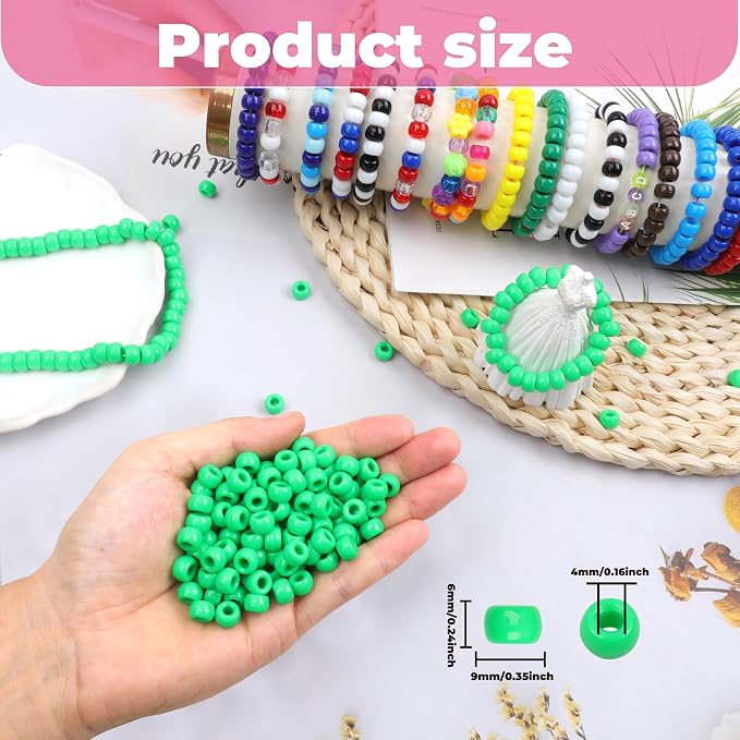 Green Pony Beads - Image 2