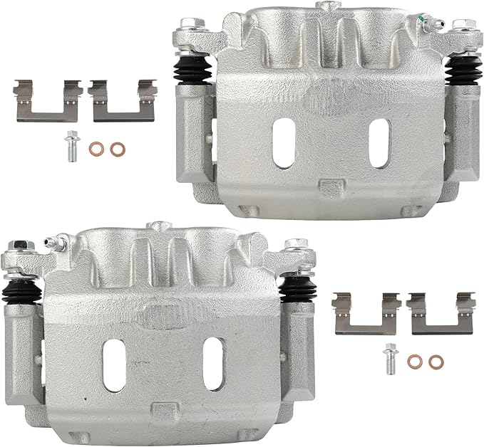 cciyu Front Left & Right Brake Calipers Assembly w/Bracket 19B3339 19B3338 For Infiniti For QX56/For QX80,For Nissan For Armada/For TITAN