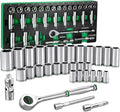 SK 1/2" Drive Socket Set with 160-P Ratchet, 31-Piece, Metric, SuperKrome Finish, Premium CR-V Construction, with EVA Foam Tool Organizer