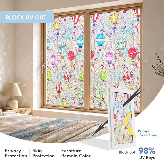 ADD.HERES Window Privacy Film, Stained Glass Decorative Static Cling, Removable - Image 4