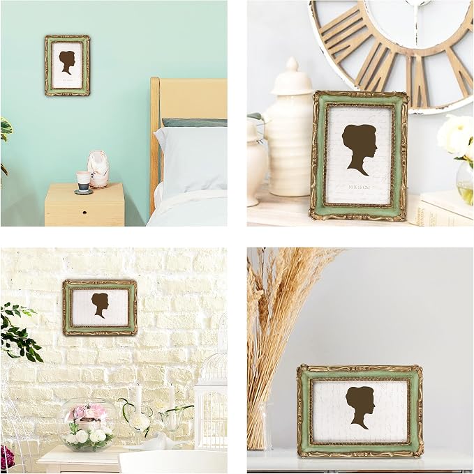 AELS 4x6 Inch Vintage Picture Frame, Elegant Antique Photo Frames - Image 4