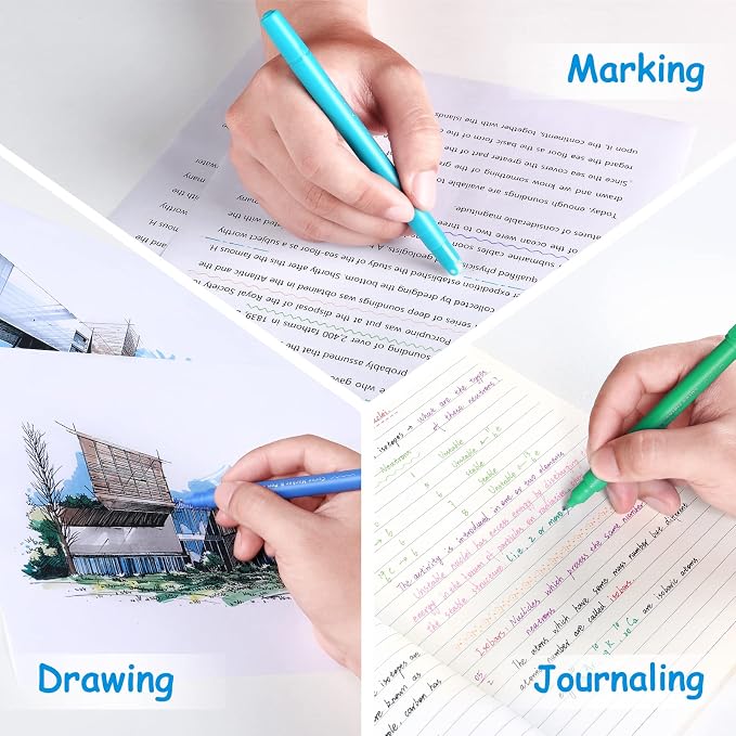 AECHY Curve highlighter pens for Note Taking, Dual Tip Pens - Image 5