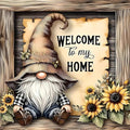 Gnome Cross Stitch Kits for Adults Beginner, Home Counted Cross Stitch Kits by Unknown