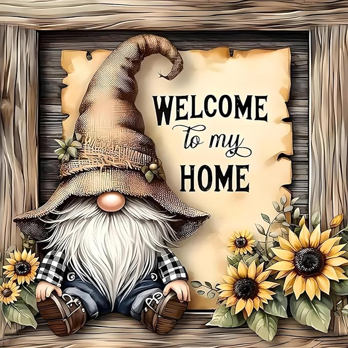 Gnome Cross Stitch Kits for Adults Beginner, Home Counted Cross Stitch Kits by Unknown