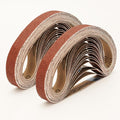 35 Pcs 3/4 x 20.5 Inch Premium Hard Cloth Aluminum Oxide Sanding Belts,7 Pcs Each of 60/100/240/400/600 Grits Sanding Belt for Detailing Bandfile Sander,520 x 20 mm Sanding Belts for Mini Belt Sander.